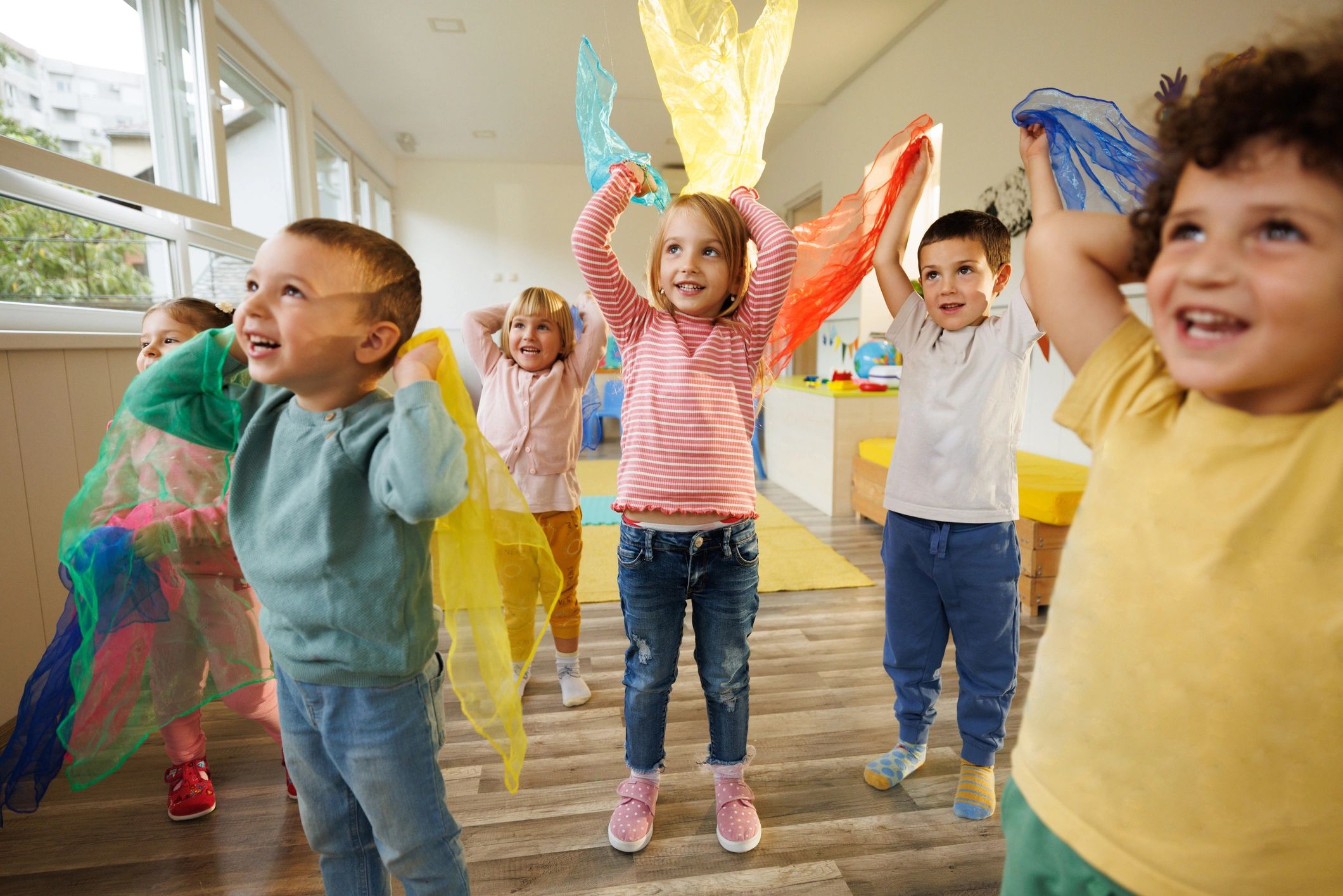 children in music workshop